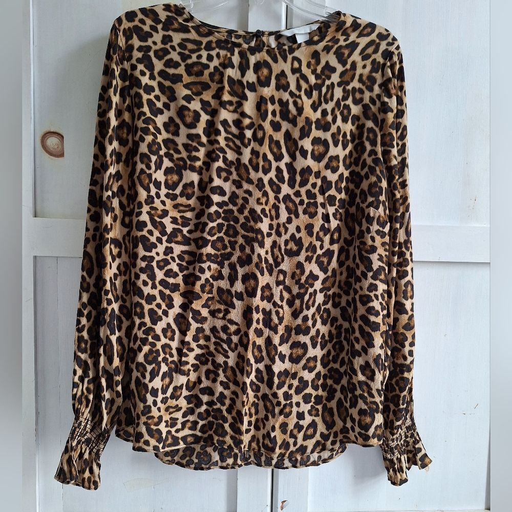 NWT H&M SZ 10 Leopard Print Top - Picture 6 of 9